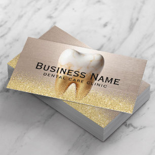 Dentist Modern Tand Snyggt Guld Dental Clinic Tidsbeställning Kort