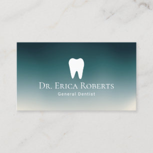 Dentist Modern Teal Ombre Dental Office Visitkort
