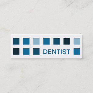 DENTIST (modets kvadrater) Mini Visitkort