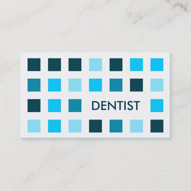 DENTIST (modets kvadrater) Visitkort (Framsida)