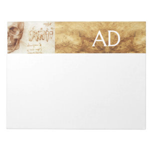 DENTIST MONOGRAM,ANSKT PARCHMENT ANTECKNINGSBLOCK