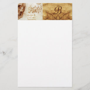 DENTIST MONOGRAM,ANSKT PARCHMENT BREVPAPPER