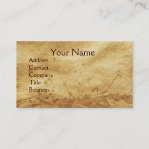 DENTIST MONOGRAM,ANSKT PARCHMENT VISITKORT