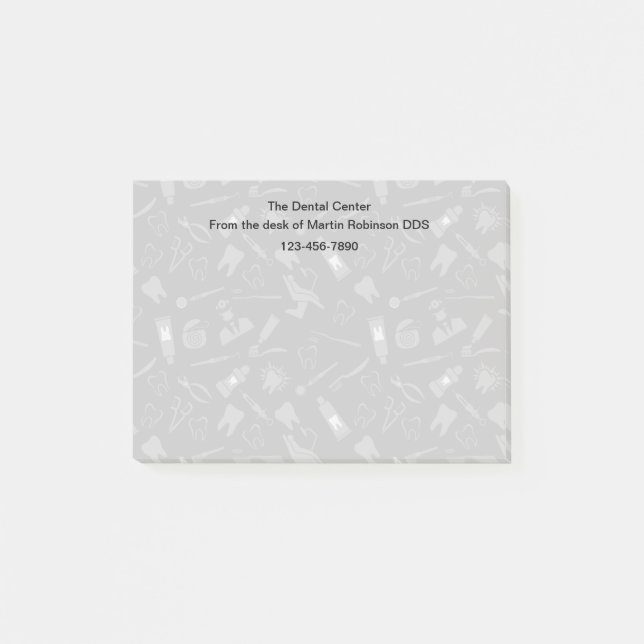 Dentist Mönster Office Sticky Notes Post-it Block (Framsida)