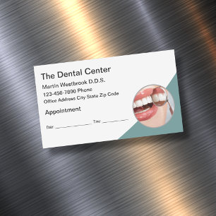 Dentist Möte Reminder Affärskort Magnets Magnetiska Visitkort
