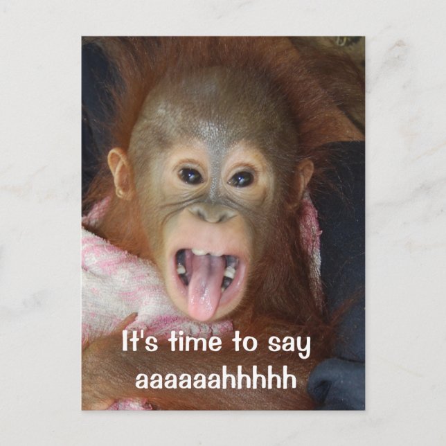 Dentist Möte say Aaahh Vykort (Framsida)