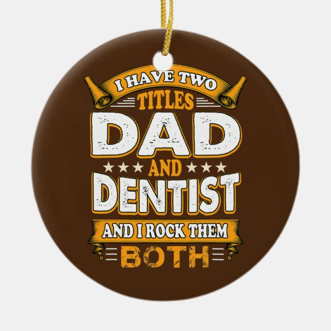 Dentist Mouth Doktor Oral Hygiene Dental Far Julgransprydnad Keramik (Framsidan)