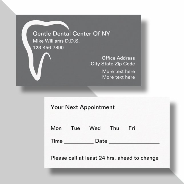 Dentist Office Appointment Business Card Template Visitkort (Skapare uppladdad)