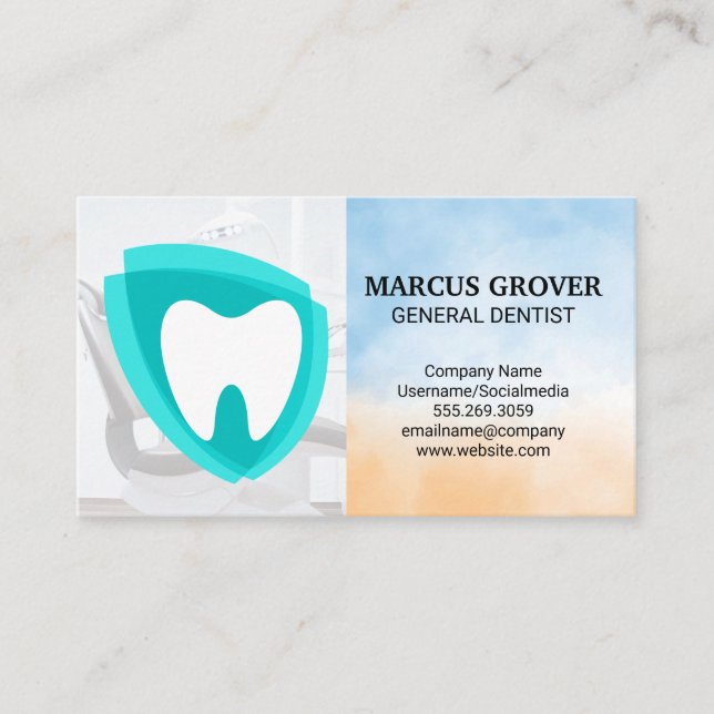 Dentist Office | Dental Health Logo Visitkort (Framsida)