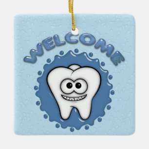 Dentist Office Door Hanger Julgransprydnad Keramik