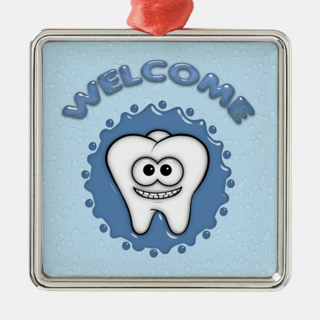 Dentist Office Door Hanger Julgransprydnad Metall (Framsidan)
