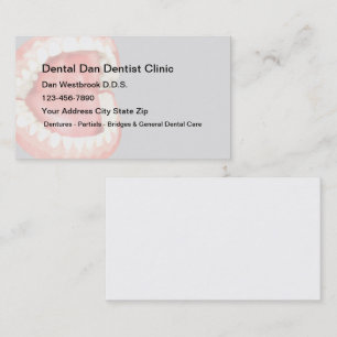 Dentist Office Modern Open Mouth Visitkort