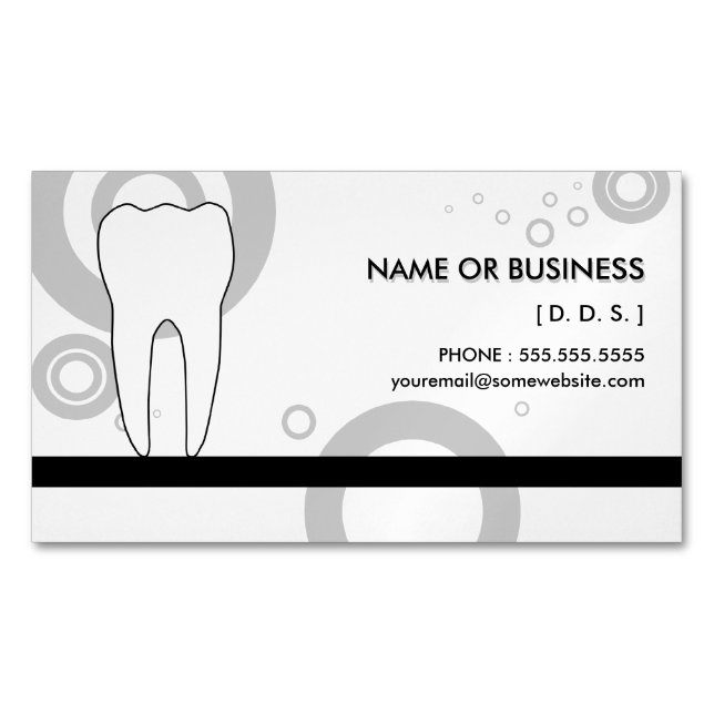 Dentist Os Magnetic Magnetiska Visitkort (Framsida)