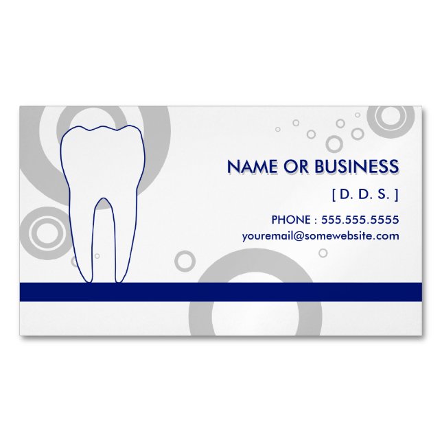 Dentist Os Magnetic Magnetiska Visitkort (Framsida)