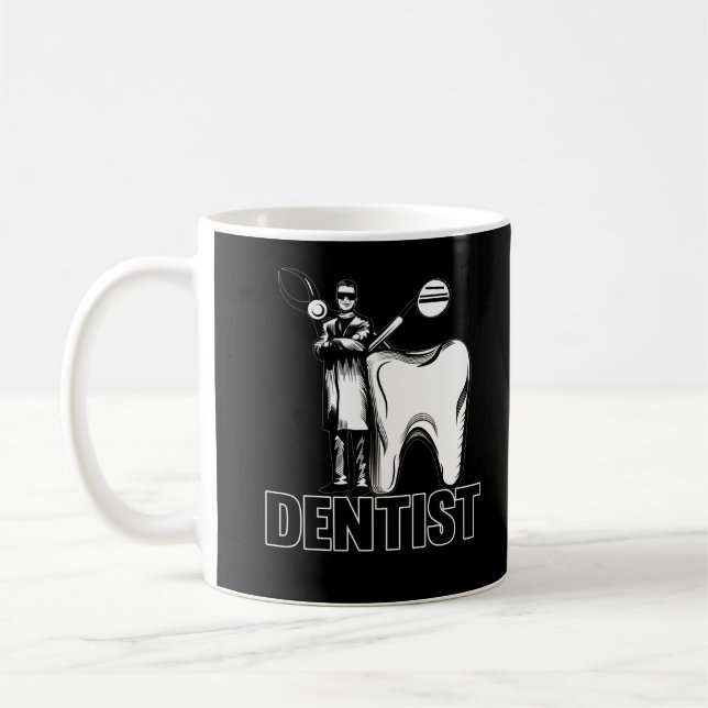 Dentist Pappa Dental Far Tandvård Kaffemugg (Vänster)