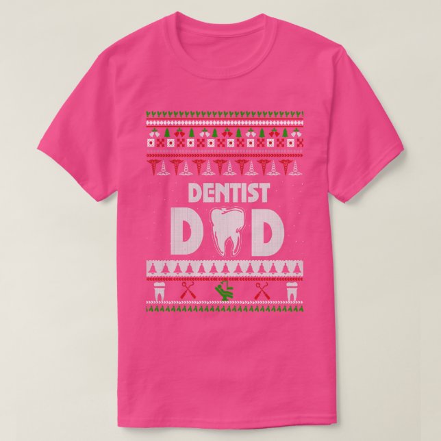 Dentist PAPPA jul, Ugly Sweater T Shirt (Design framsida)