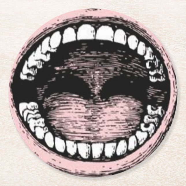 Dentist Party Novelty Underlägg Papper Rund (Framsidan)