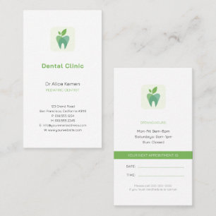 Dentist   Pediatriska dentister Visitkort