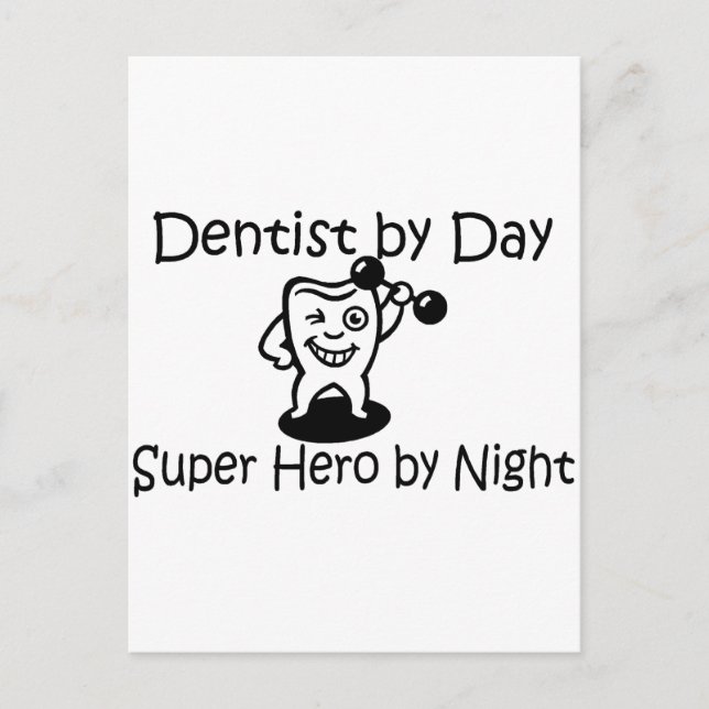 Dentist per dag suup Hero by night Vykort (Framsida)