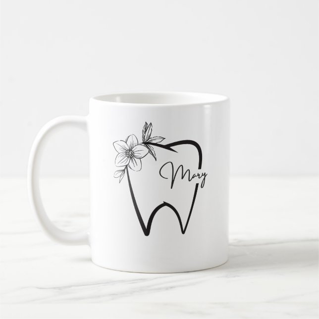 Dentist Personlig Kaffemugg (Vänster)