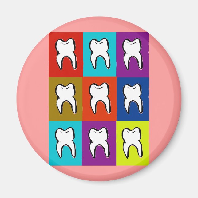 Dentist Popart Gifts Magnet (Framsidan)
