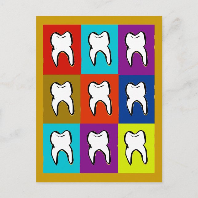 Dentist Popart Gifts Vykort (Framsida)