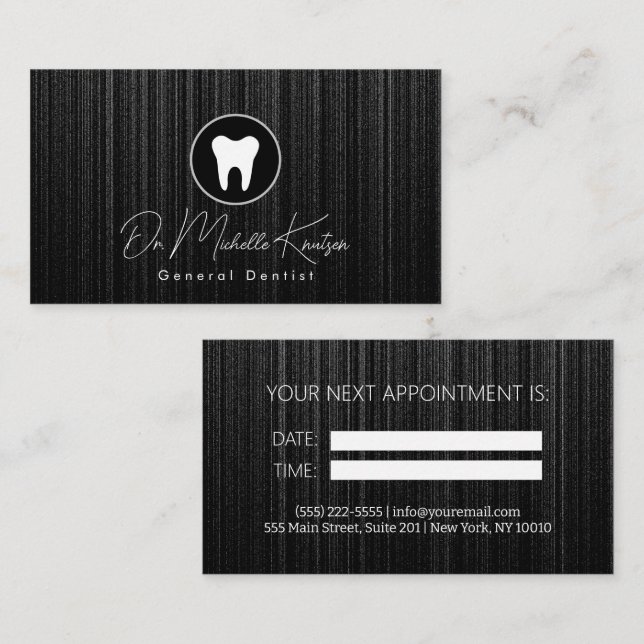 Dentist Professionell Möte tandläkare Visitkort (Fram/baksida)