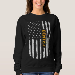 Dentist Proud Positive Carrer Vintage American Fla T Shirt