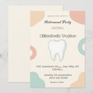 Dentist retirement invitation -Thank You Dentist Inbjudningar