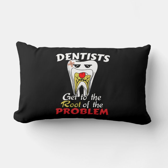 Dentist Root Canal - Tooth Cavity Pun Lumbarkudde (Framsida)