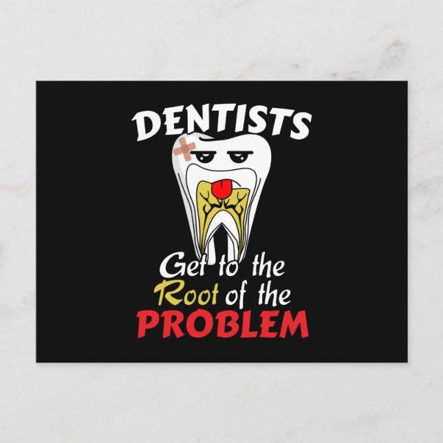Dentist Root Canal - Tooth Cavity Pun Vykort (Framsida)