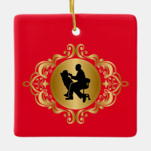 Dentist Silhouette jul Ornament