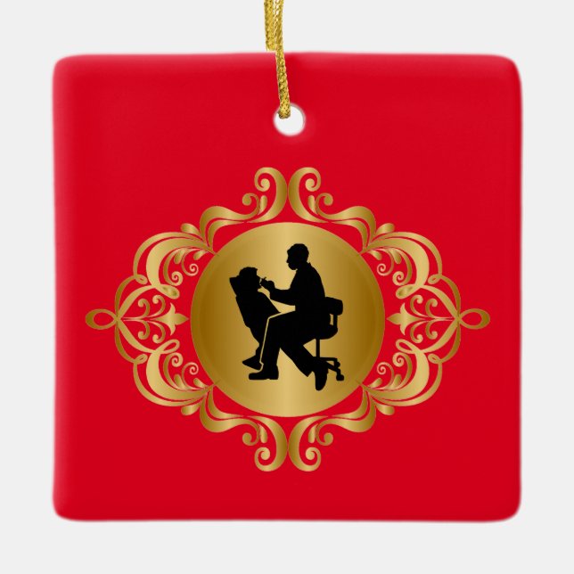 Dentist Silhouette jul Ornament (Framsida)