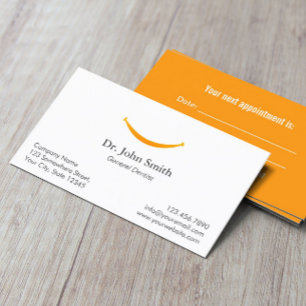Dentist Simple Guld Smile Dental Möte Tidsbeställning Kort