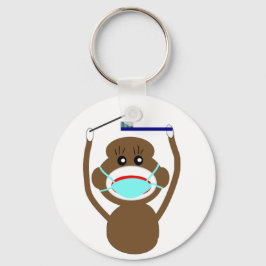 Dentist Sock monkey Shirts and Gifts - Adult Nyckelring