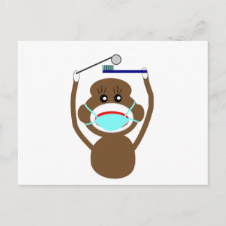 Dentist Sock monkey Shirts and Gifts - Adult Vykort