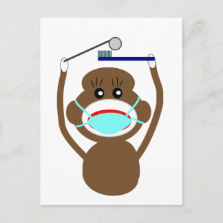Dentist Sock monkey Shirts and Gifts - Adult Vykort