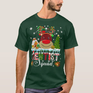 Dentist Squad jul Ljus Red Play Reindeer T Shirt