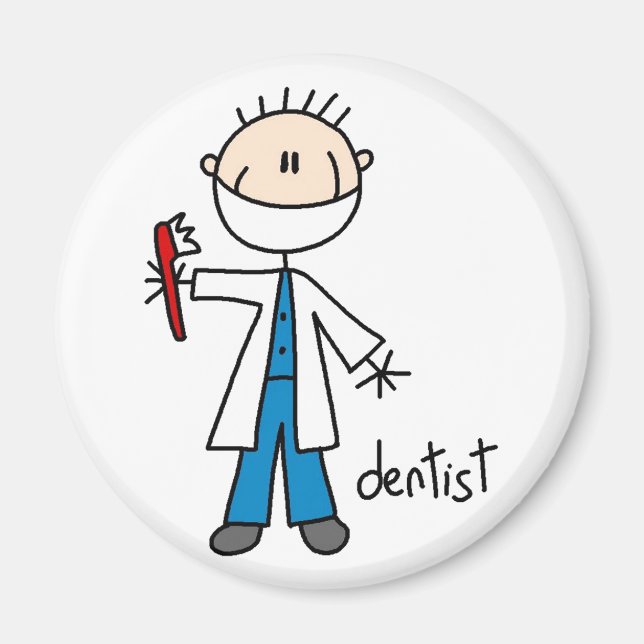 Dentist Stick figur Magnet (Framsidan)