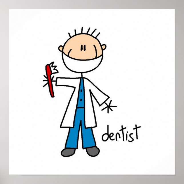 Dentist Stick figur Poster (Framsidan)