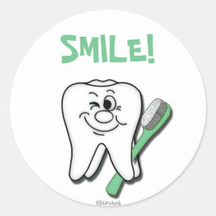 Dentist Sticker Runt Klistermärke