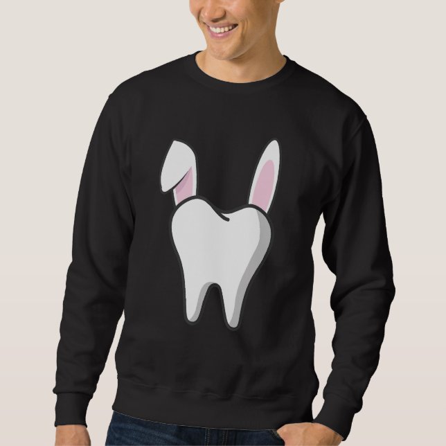 Dentist Student Bunny Teeth Graphic Dental Surgeon Lång Ärmad Tröja (Framsida)