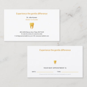 Dentist Tandläkarbesök Visitkort