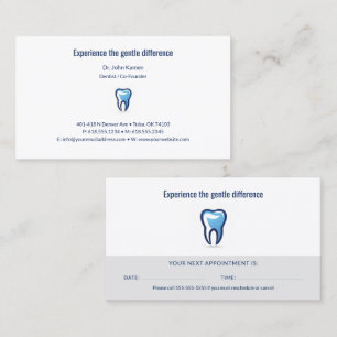 Dentist   Tandläkarbesök Visitkort