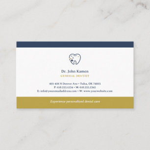 Dentist Tandläkarbesök Visitkort