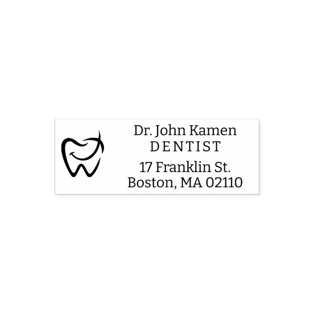 Dentist | Tandläkarkontor Självfärgande Stämpel (Design)