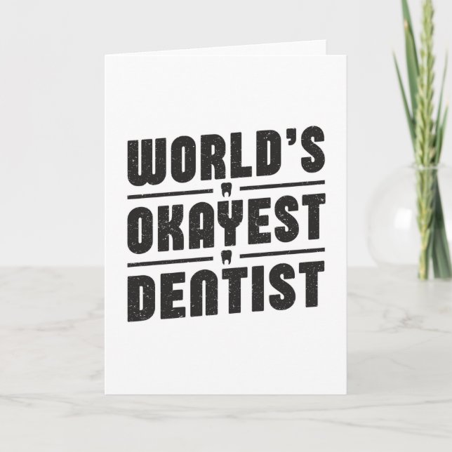 Dentist Tandvård Dental Teeth Funny Gift Idea Kort (Framsida)