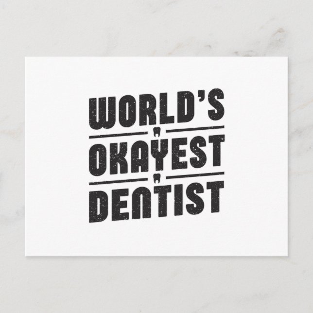 Dentist Tandvård Dental Teeth Funny Gift Idea Vykort (Framsida)