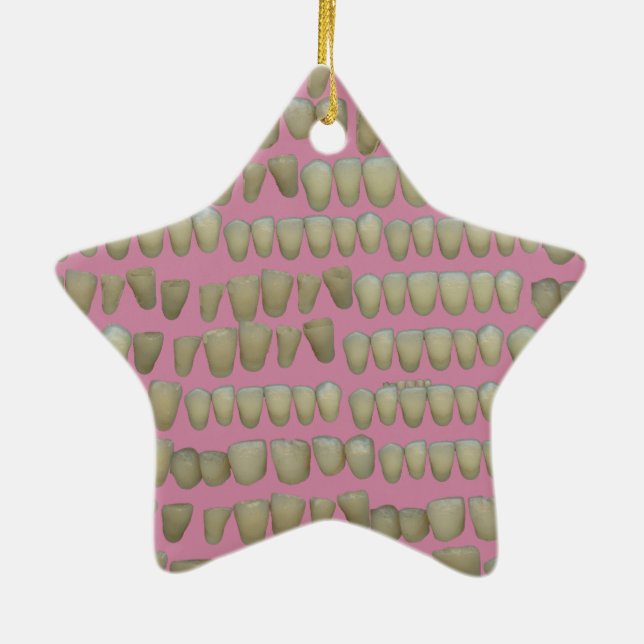 DENTIST TANDVÅRD ORTHODONTICS ROTTEN TEETH MOUTH JULGRANSPRYDNAD KERAMIK (Baksidan)