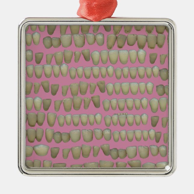 DENTIST TANDVÅRD ORTHODONTICS ROTTEN TEETH MOUTH JULGRANSPRYDNAD METALL (Framsidan)